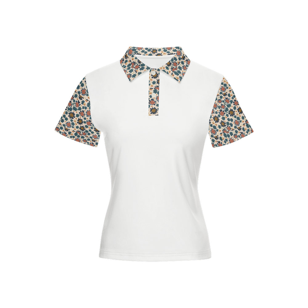 BlossomBlend: Women’s Slim Fit Short-Sleeve Polo Shirt