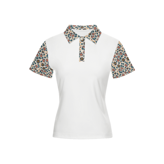BlossomBlend: Women’s Slim Fit Short-Sleeve Polo Shirt